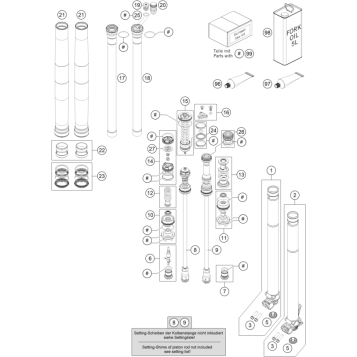 FRONT FORK DISASSEMBLED