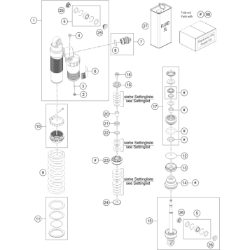 SHOCK ABSORBER DISASSEMBLED