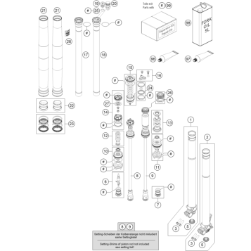 FRONT FORK DISASSEMBLED
