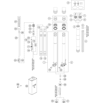 FRONT FORK DISASSEMBLED