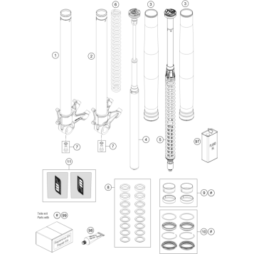 FRONT FORK DISASSEMBLED