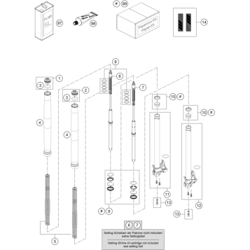 FRONT FORK DISASSEMBLED