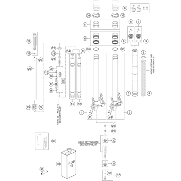 FRONT FORK DISASSEMBLED