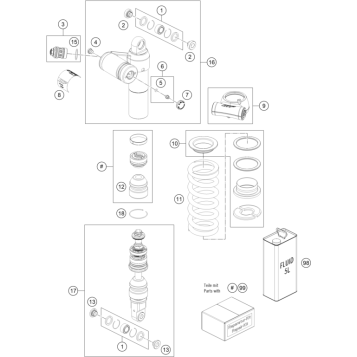 SHOCK ABSORBER DISASSEMBLED