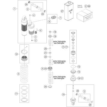 SHOCK ABSORBER DISASSEMBLED