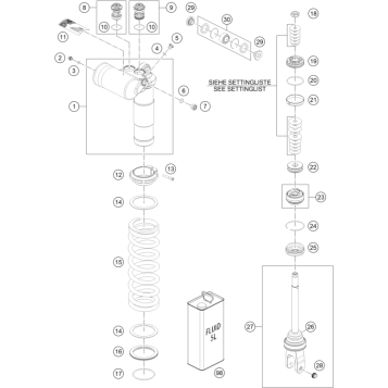 SHOCK ABSORBER DISASSEMBLED
