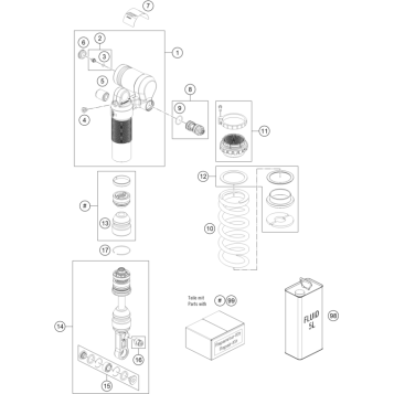 SHOCK ABSORBER DISASSEMBLED