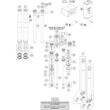 FRONT FORK DISASSEMBLED