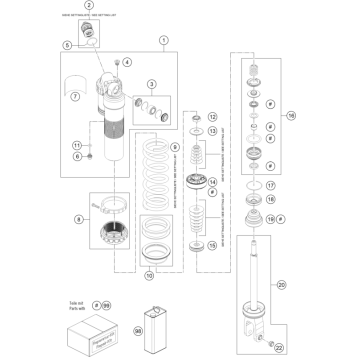 SHOCK ABSORBER DISASSEMBLED