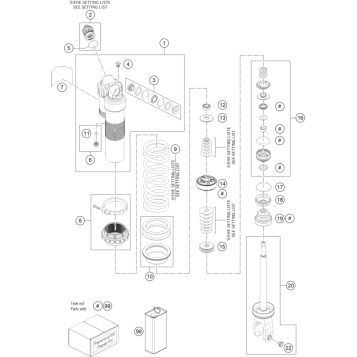 SHOCK ABSORBER DISASSEMBLED