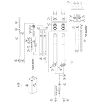 FRONT FORK DISASSEMBLED
