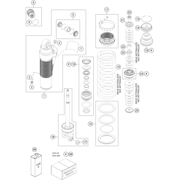 SHOCK ABSORBER DISASSEMBLED