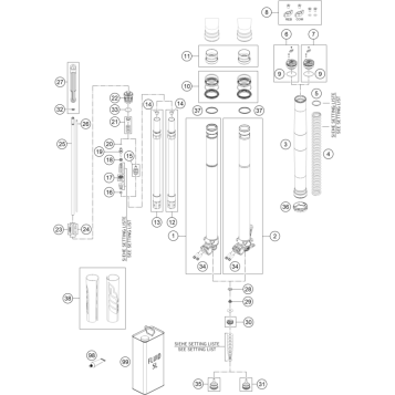 FRONT FORK DISASSEMBLED