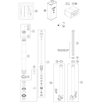 FRONT FORK DISASSEMBLED
