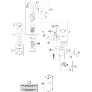 SHOCK ABSORBER DISASSEMBLED