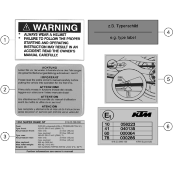 TECHNIC INFORMATION STICKER