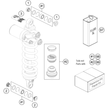 SHOCK ABSORBER DISASSEMBLED