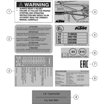 TECHNIC INFORMATION STICKER