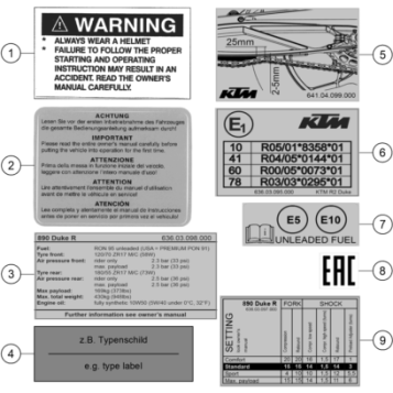TECHNIC INFORMATION STICKER
