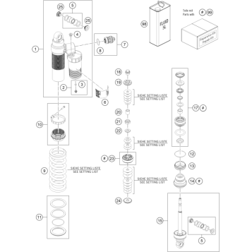 SHOCK ABSORBER DISASSEMBLED