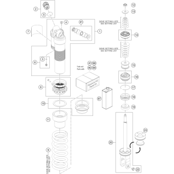 SHOCK ABSORBER DISASSEMBLED