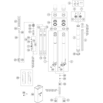 FRONT FORK DISASSEMBLED