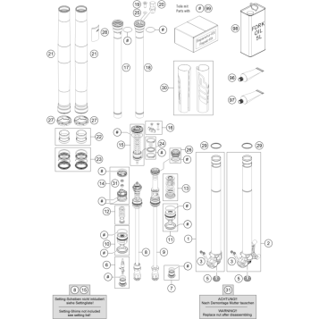 FRONT FORK DISASSEMBLED
