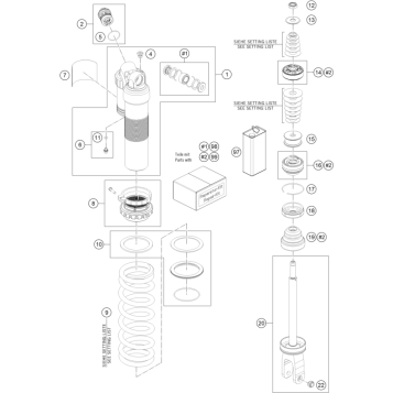 SHOCK ABSORBER DISASSEMBLED
