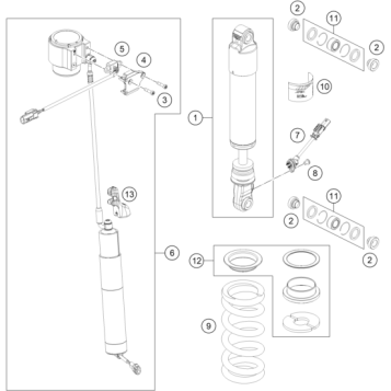 SHOCK ABSORBER DISASSEMBLED