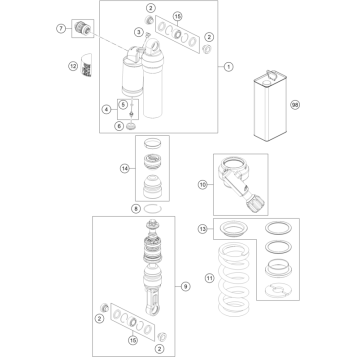 SHOCK ABSORBER DISASSEMBLED