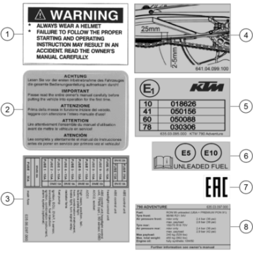 TECHNIC INFORMATION STICKER