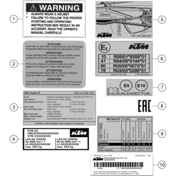 TECHNIC INFORMATION STICKER