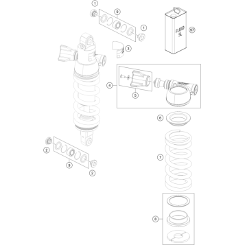 SHOCK ABSORBER DISASSEMBLED