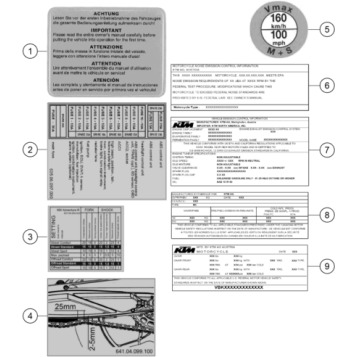 TECHNIC INFORMATION STICKER