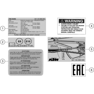 TECHNIC INFORMATION STICKER