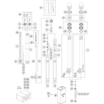 FRONT FORK DISASSEMBLED
