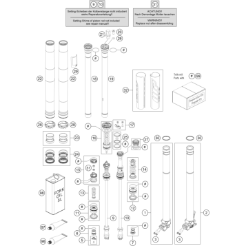FRONT FORK DISASSEMBLED