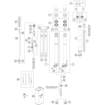 FRONT FORK DISASSEMBLED