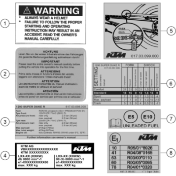 TECHNIC INFORMATION STICKER