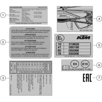 TECHNIC INFORMATION STICKER
