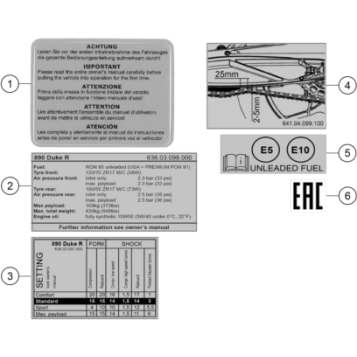 TECHNIC INFORMATION STICKER