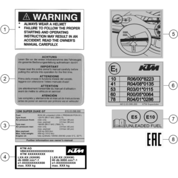 TECHNIC INFORMATION STICKER