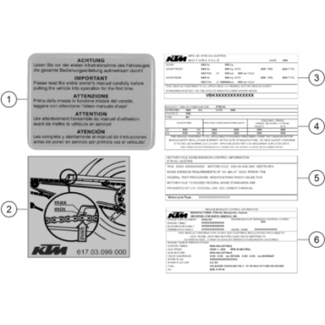 TECHNIC INFORMATION STICKER