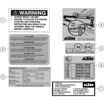 TECHNIC INFORMATION STICKER