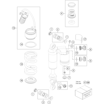 SHOCK ABSORBER DISASSEMBLED