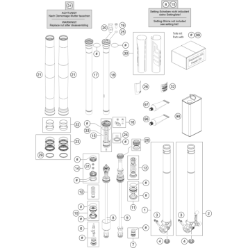 FRONT FORK DISASSEMBLED