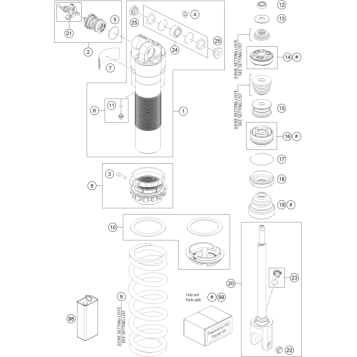 SHOCK ABSORBER DISASSEMBLED