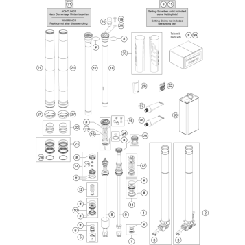 FRONT FORK DISASSEMBLED