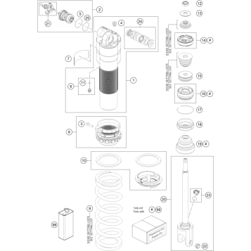 SHOCK ABSORBER DISASSEMBLED