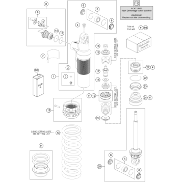 SHOCK ABSORBER DISASSEMBLED